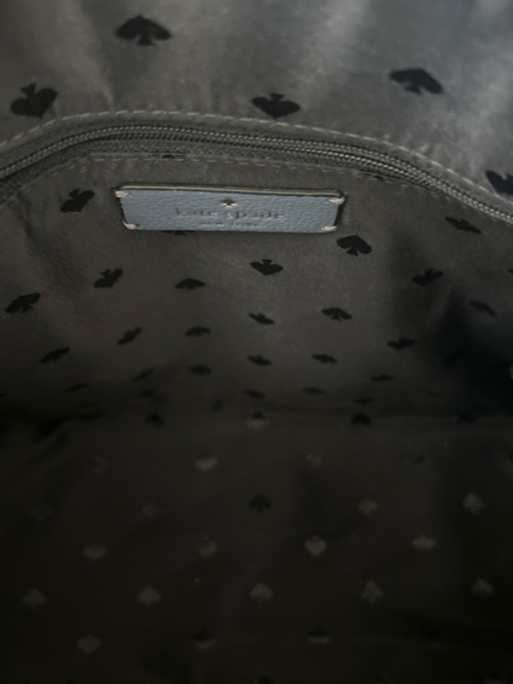 kate spade slate blue leather satchel - Picture 6 of 7